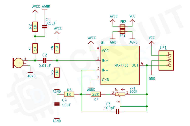 [Interfacing MAX4466 microphone amplifier module with Arduino](https://circuitdigest.com/microcontroller-projects/) — reference image